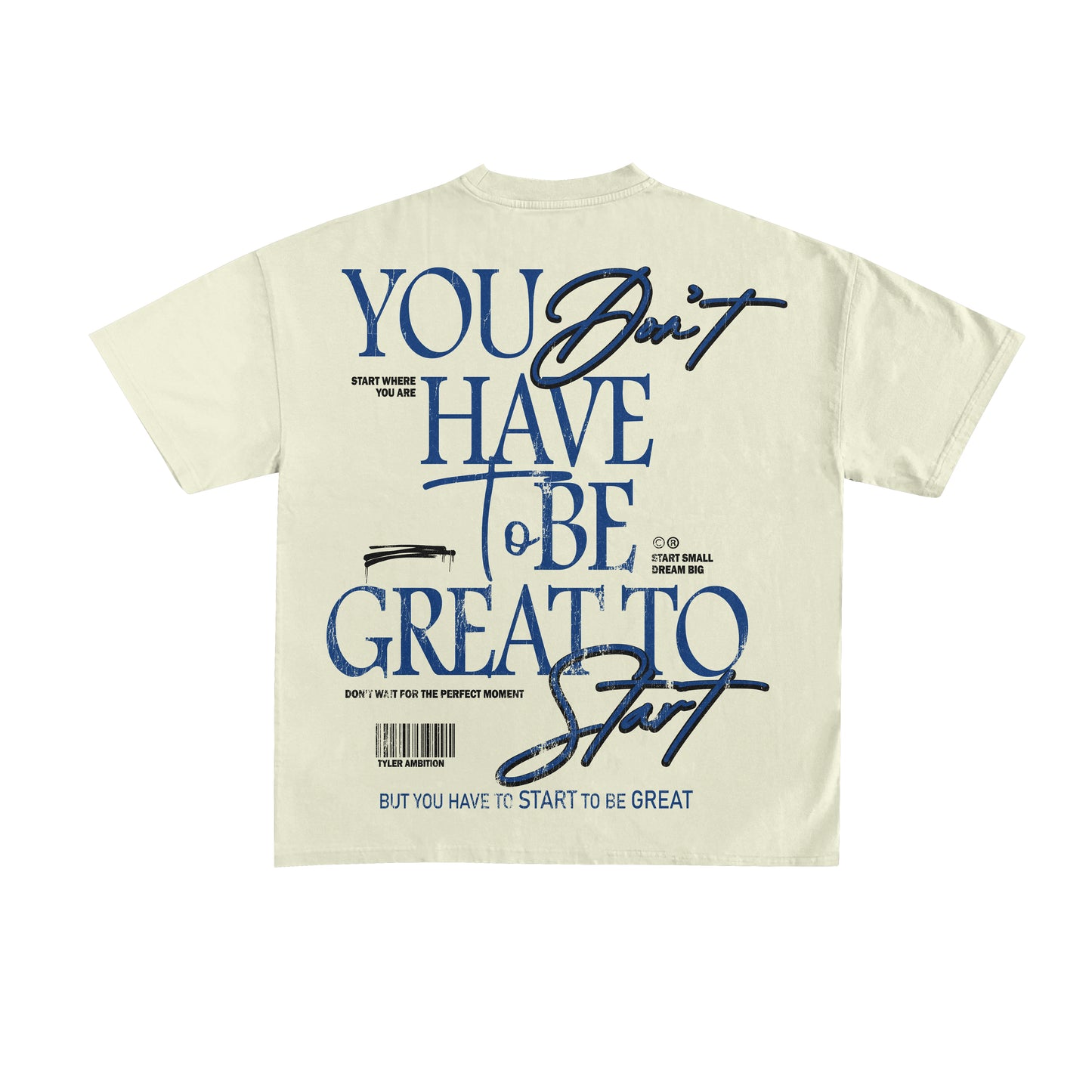 Start To Be Great Oversized Tee