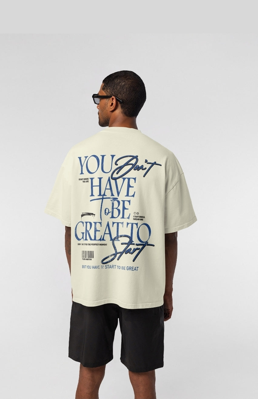Start To Be Great Oversized Tee
